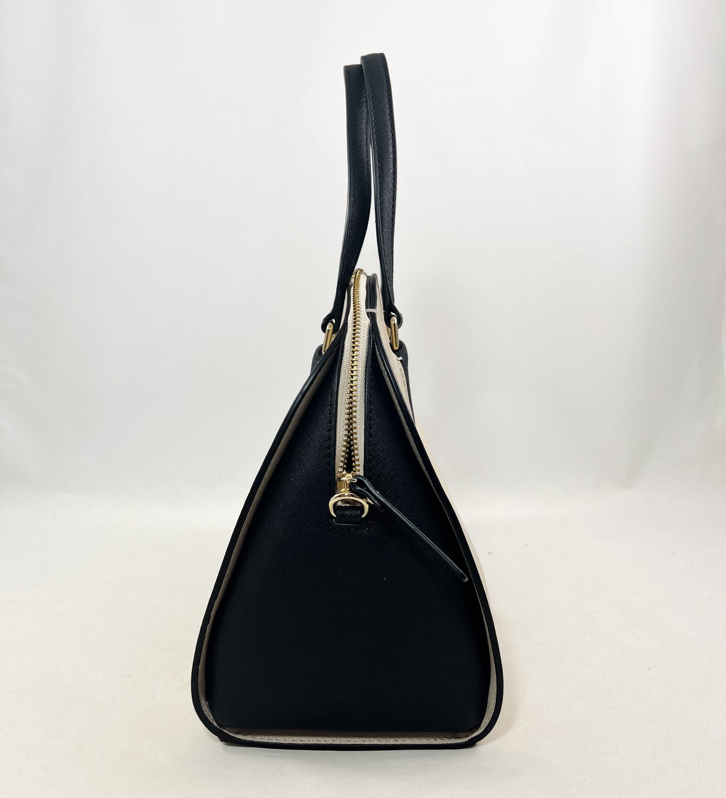 New Authentic Kate Spade WKRU5642 Laurel Way Reiley Dome Satchel Handbag Purse Soft Porcelain/Black
