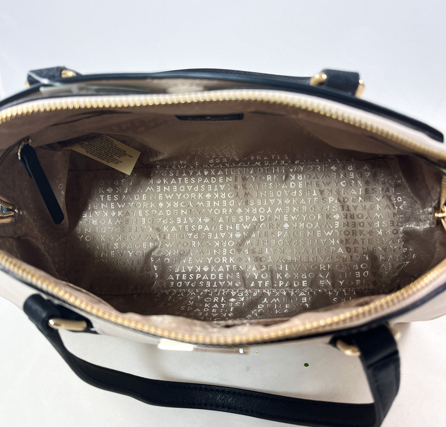 New Authentic Kate Spade WKRU5642 Laurel Way Reiley Dome Satchel Handbag Purse Soft Porcelain/Black