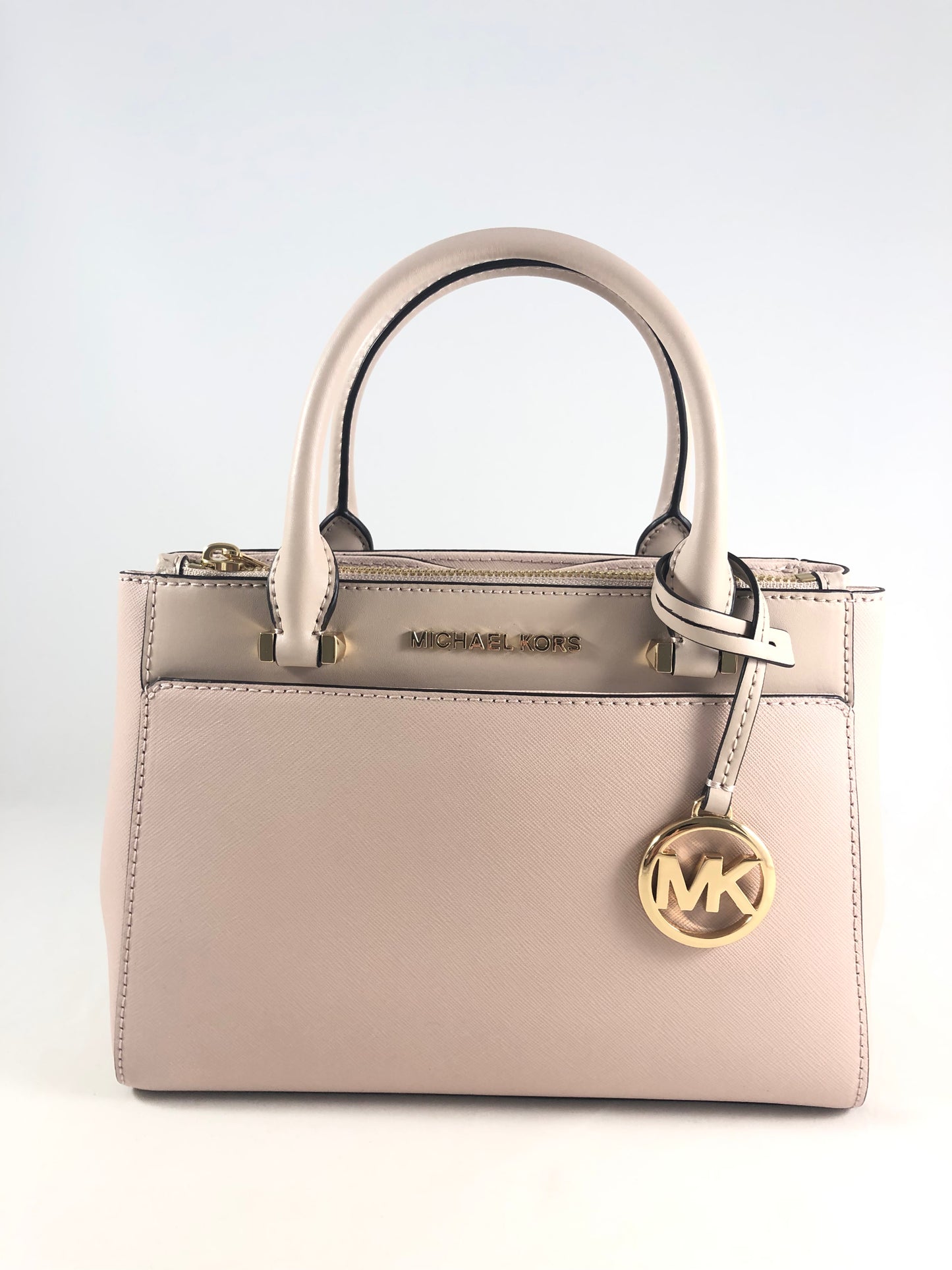 New Authentic Michael Kors Gibson Leather Small Satchel Handbag Purse