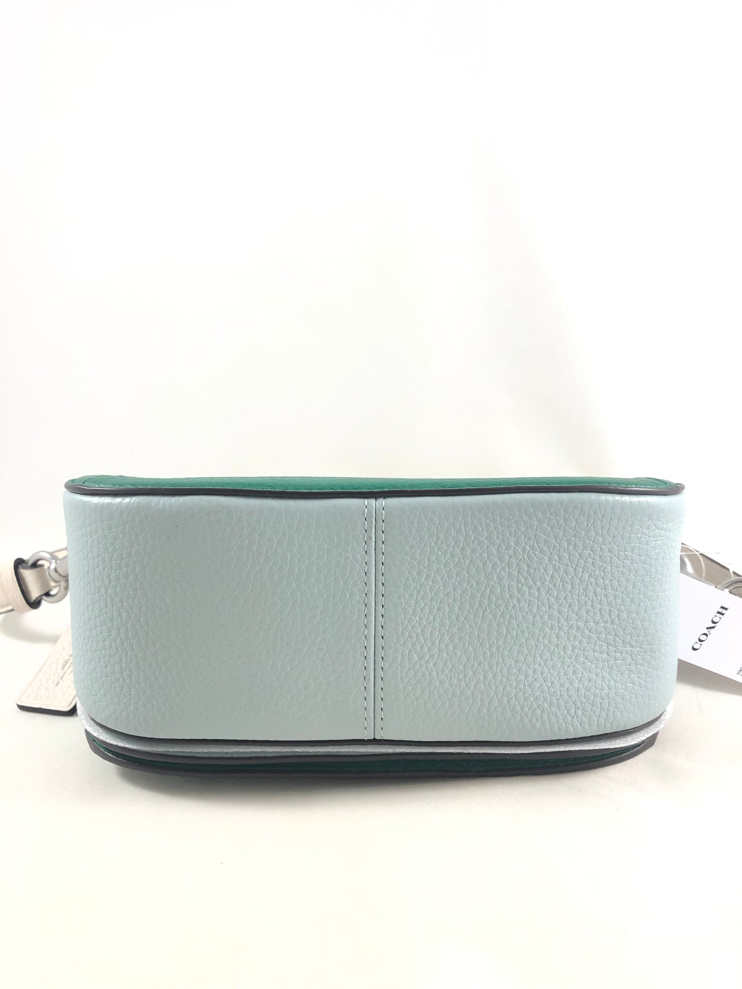 New Authentic Coach C9130 Colorblock Horse & Carriage Saddle Crossbody Purse