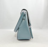 New Authentic Kate Spade WKRU6249 Jackson Medium Flap Shoulder Bag Frosted Blue