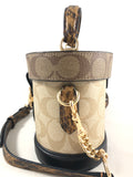 New Authentic Coach 5504 Signature Georgie Gem Crossbody Handbag Purse