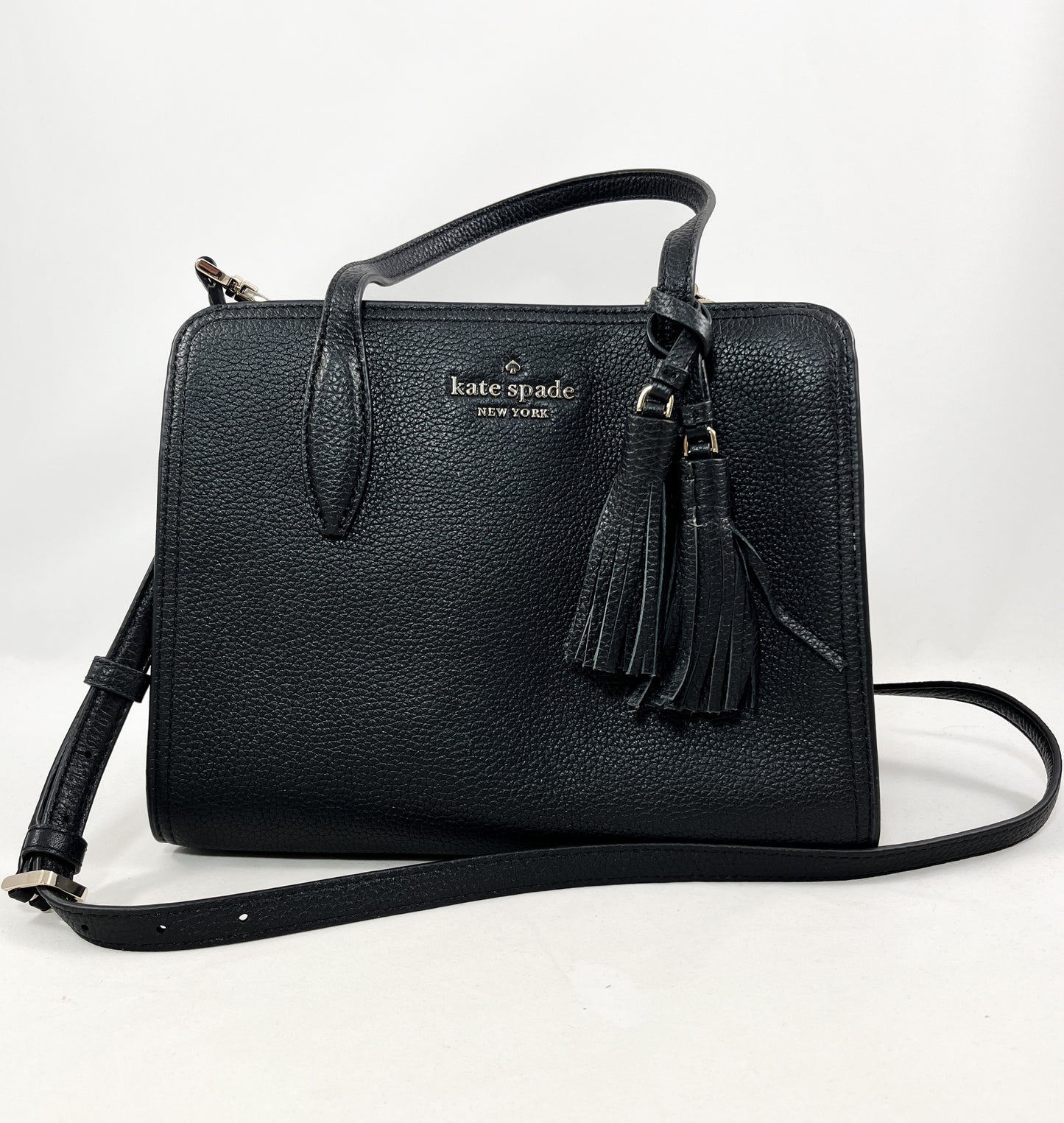 New Authentic Kate Spade WKRU6704 Rowe Small Top Zip Satchel Handbag Black