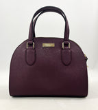 New Authentic Kate Spade WKRU5639 Laurel Way Mini Reiley Dome Satchel Handbag Purse Deep Plum