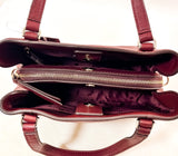 New Authentic Kate Spade WKRU6040 Jackson Medium Triple Compartment Satchel Handbag Cherrywood