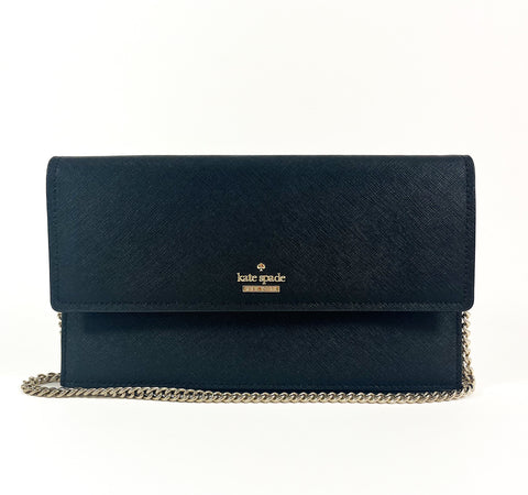 New Authentic Kate Spade PWRU6201 Cameron Street Brennan Clutch Wallet Black