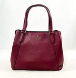 New Authentic Kate Spade WKRU6040 Jackson Medium Triple Compartment Satchel Handbag Cherrywood