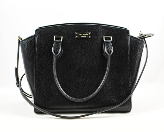 New Authentic Kate Spade WKRU6042 Jeanne Medium Satchel Handbag Black