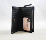 New Authentic Kate Spade WLRU6092 Cameron Medium Bifold Wallet Black