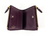 New Authentic Kate Spade WLRU5001 Larchmont Avenue Small Malea Coinpouch Wallet Deep Plum