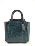 New Authentic Coach 79295 Snakeskin Troupe Tote 16 Handbag Crossbody Purse