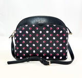 New Authentic Kate Spade WKR00205 Payton Fiesta Dot Dome Crossbody Black Multi