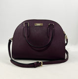 New Authentic Kate Spade WKRU5639 Laurel Way Mini Reiley Dome Satchel Handbag Purse Deep Plum