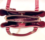 New Authentic Kate Spade WKRU6040 Jackson Medium Triple Compartment Satchel Handbag Cherrywood