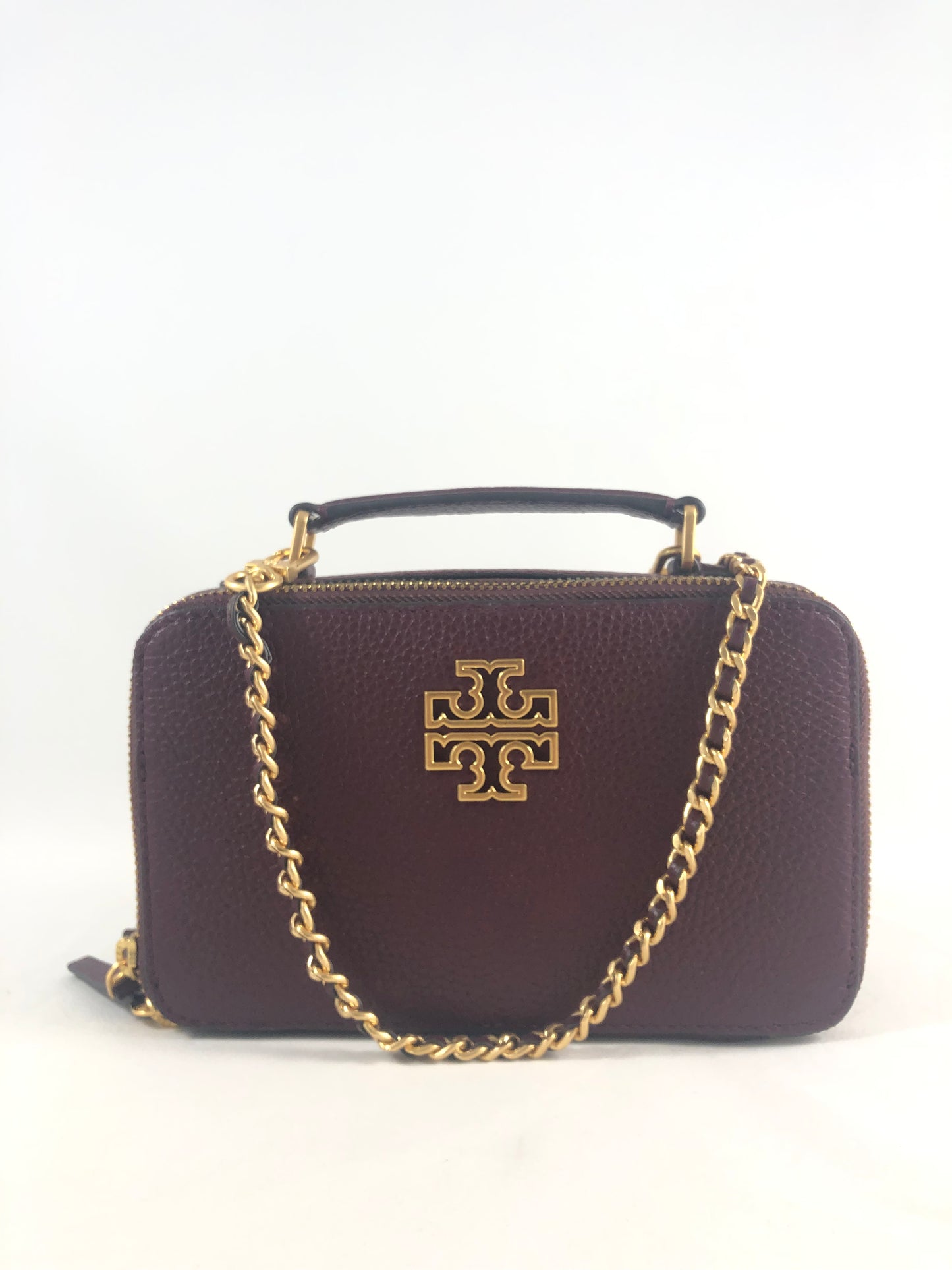 New Authentic Tory Burch 84710 Britten Small Top Handle Case Crossbody Handbag