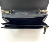 New Authentic Kate Spade WLRU4872 Milou Mulberry Street Clutch Wallet Black