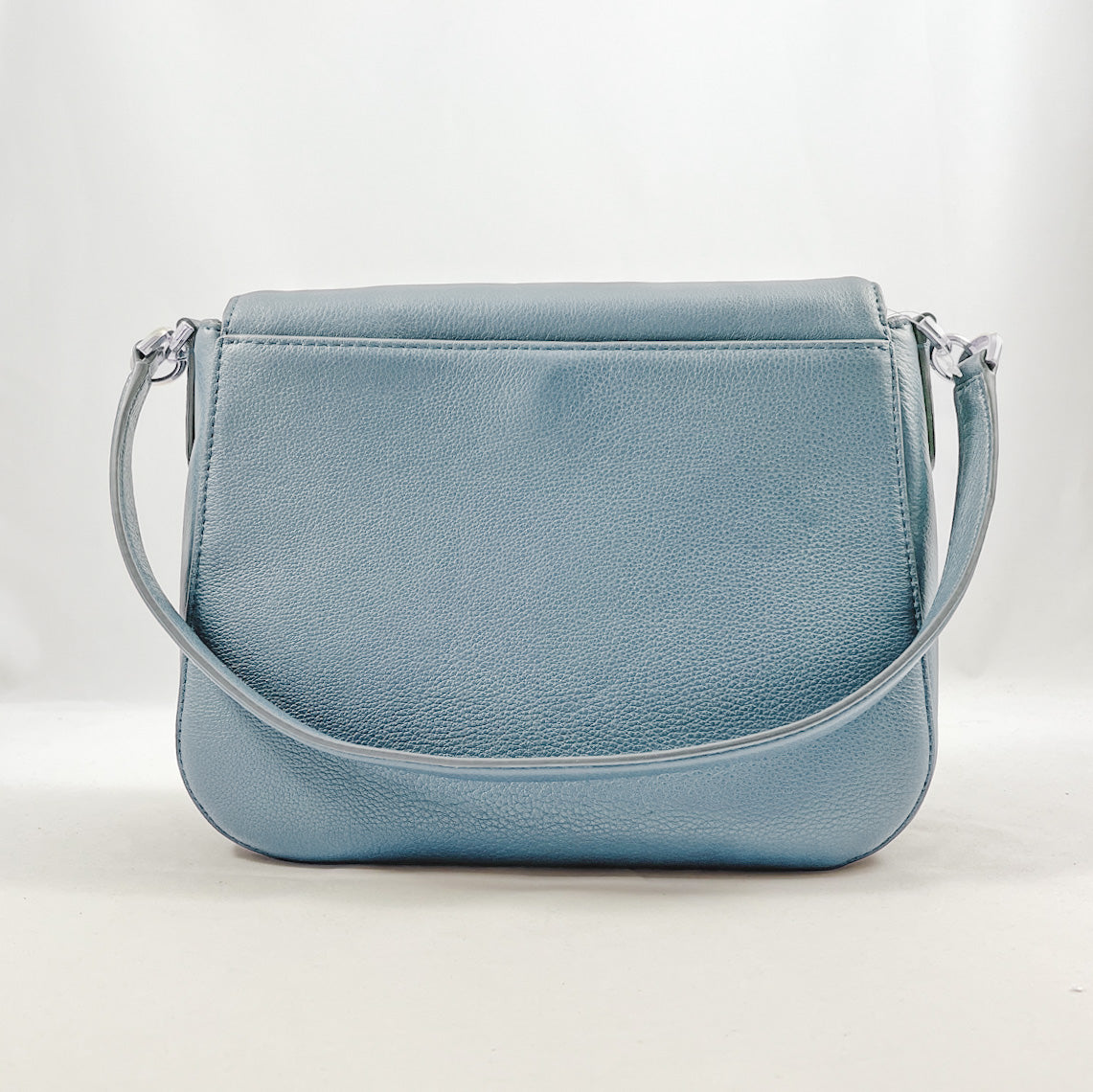 New Authentic Kate Spade WKRU6249 Jackson Medium Flap Shoulder Bag Frosted Blue