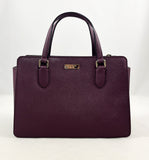 New Authentic Kate Spade WKRU5392 Laurel Way Reese Satchel Handbag Purse Deep Plum