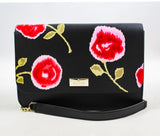 New Authentic Kate Spade WKRU5501 Putnam Drive Hazy Rose Lizz Shoulderbag Black Multi