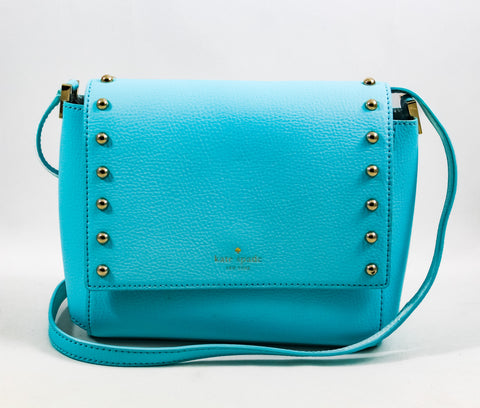 New Authentic Kate Spade WKRU5308 Sanders Place Avva Crossbody Atoll Blue