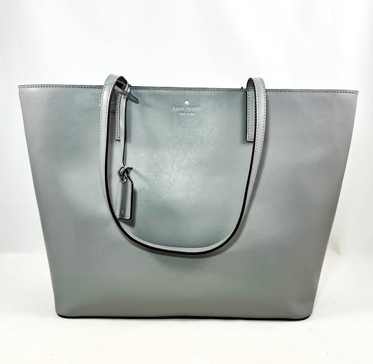 New Authentic Kate Spade WKRU6263 Janie Medium Tote Bag Nimbus Grey