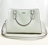 New Authentic Kate Spade WKRU6706 Tippy Small Triple Compartment Satchel Handbag Optic White