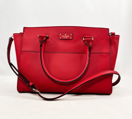 New Authentic Kate Spade WKRU5322 Grove Street Lana Satchel Handbag Purse Red Carpet