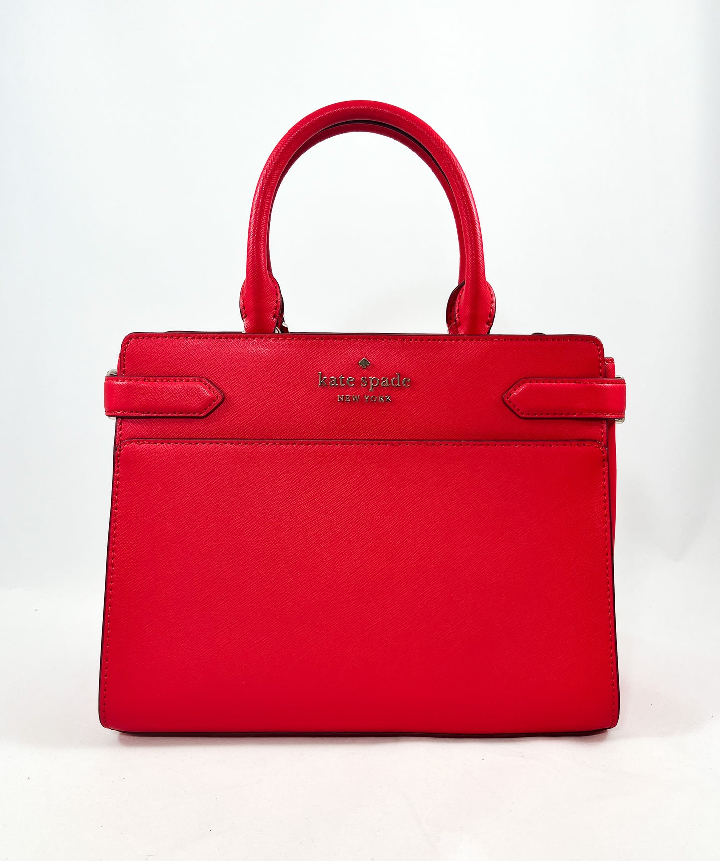 New Authentic Kate Spade WKRU6951 Staci Medium Satchel Handbag Purse Digital Red