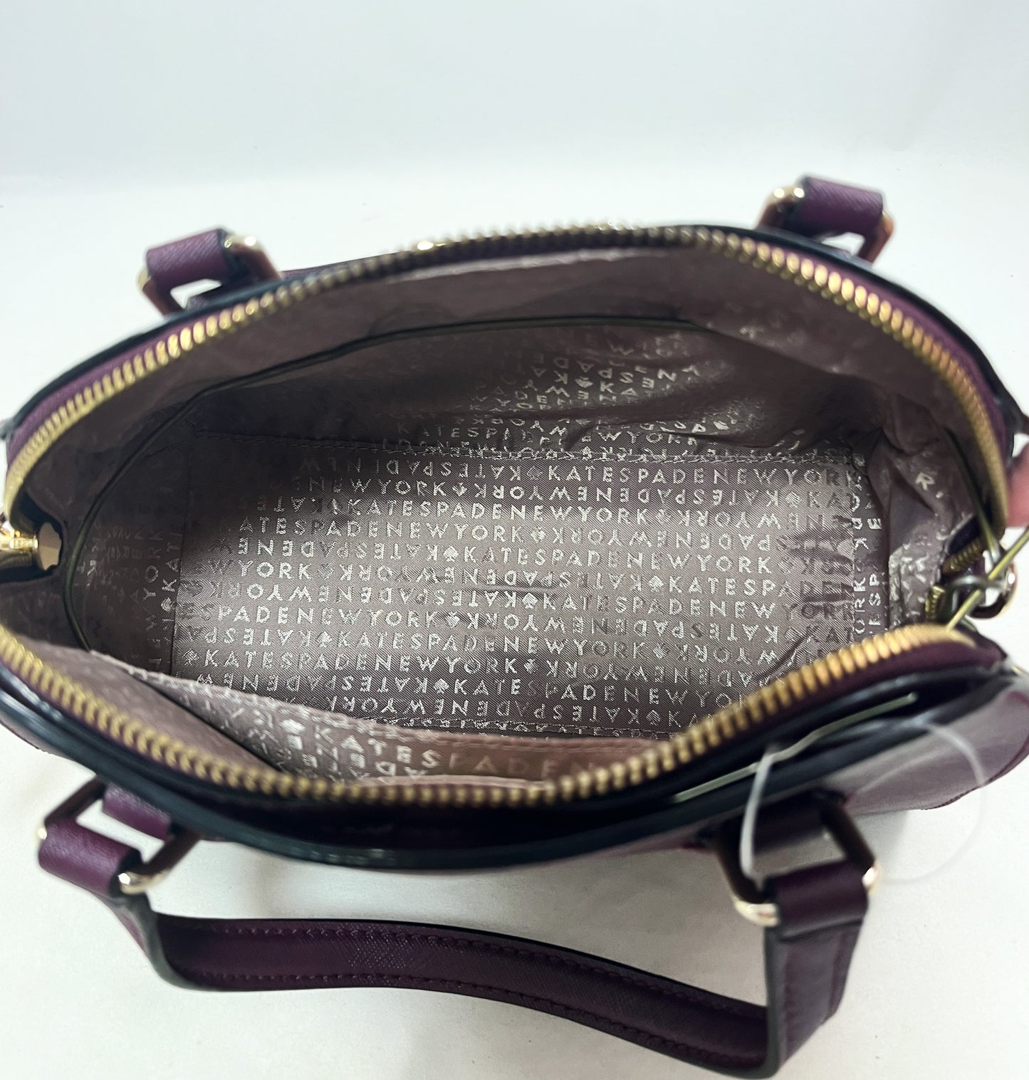 New Authentic Kate Spade WKRU5639 Laurel Way Mini Reiley Dome Satchel Handbag Purse Deep Plum