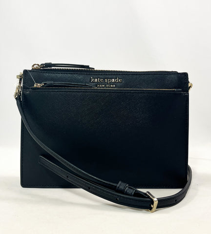 New Authentic Kate Spade WKRU6713 Cameron Zip Crossbody Shoulderbag Black