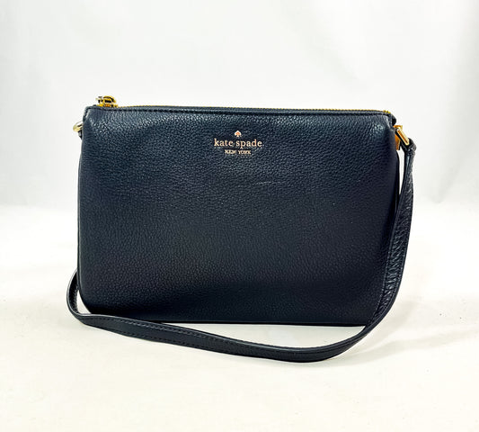 New Authentic Kate Spade WKRU5942 Jackson Triple Gusset Crossbody Black