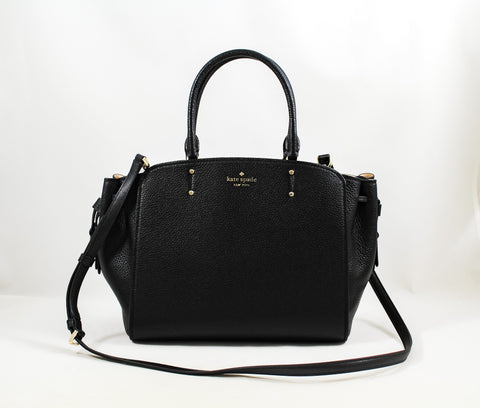 New Authentic Kate Spade WKRU6855 Tegan Medium Satchel Handbag Purse Black