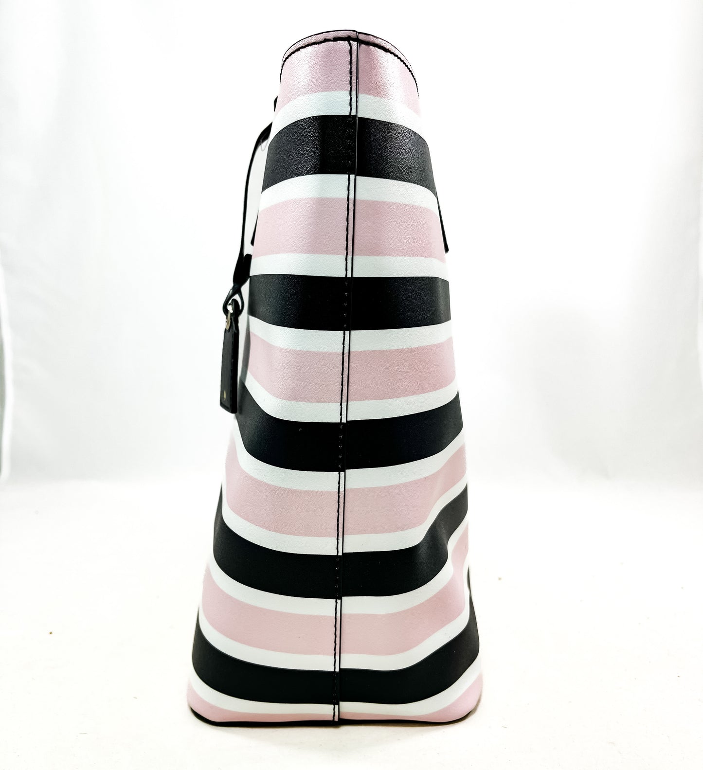 New Authentic Kate Spade WKR00232 Janie Celebration Stripe Medium Tote Bag Black Multi