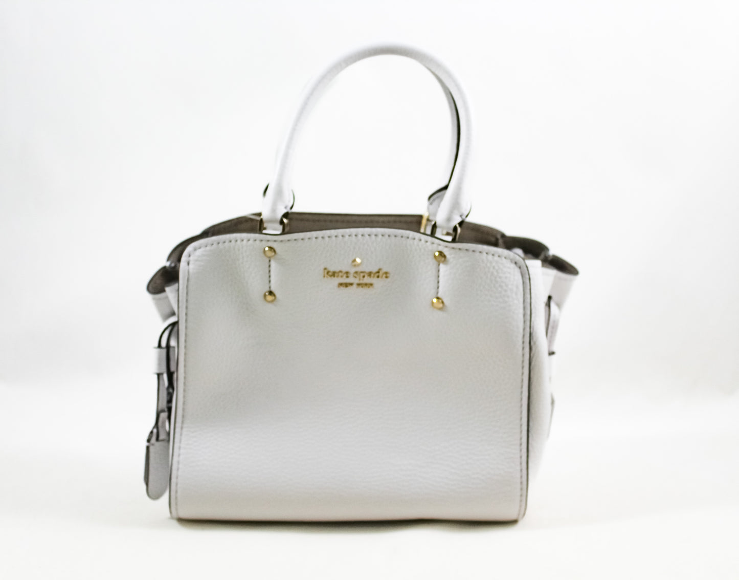 New Authentic Kate Spade WKRU6856 Tegan Small Satchel Handbag White Dove