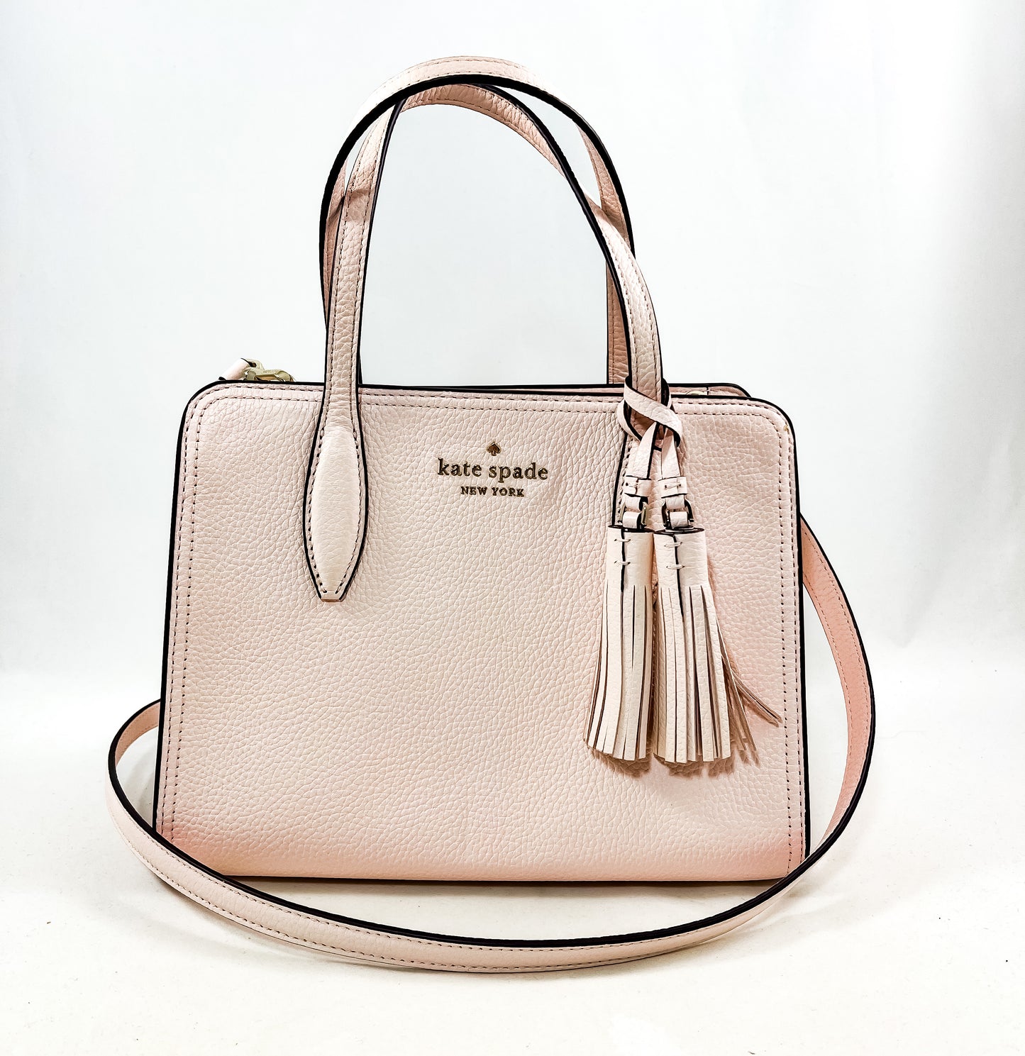 New Authentic Kate Spade WKRU6704 Rowe Small Top Zip Satchel Handbag Peachpuff