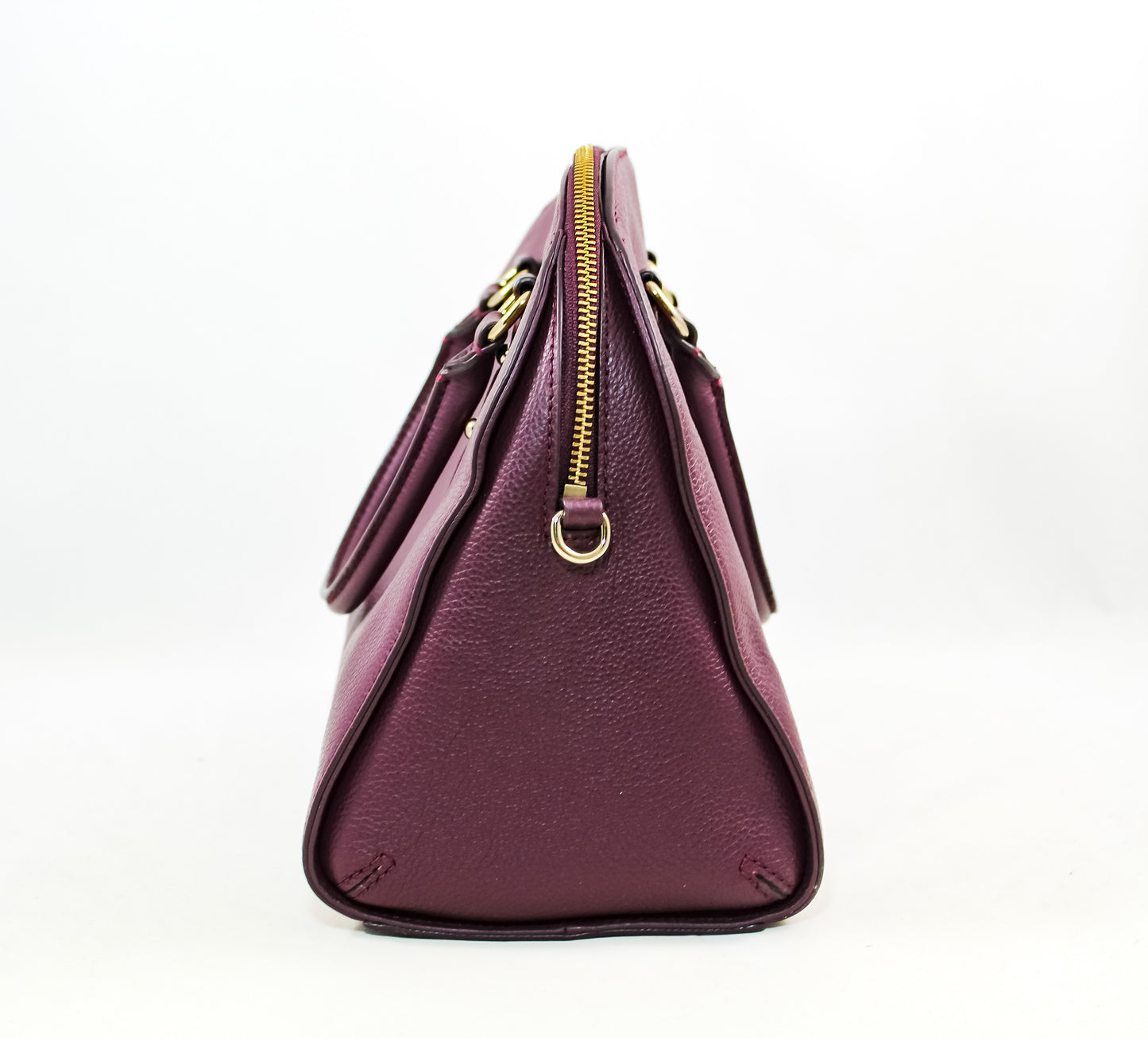 New Authentic Kate Spade WKRU5497 Larchmont Avenue Reiley Dome Satchel Handbag Deep Plum