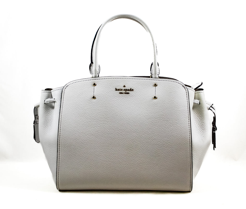 New Authentic Kate Spade WKRU6855 Tegan Medium Satchel Handbag Purse White Dove