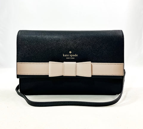 New Authentic Kate Spade WKRU4008 Kirk Saffiano Veronique Crossbody Black