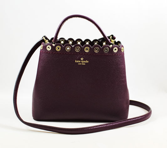 New Authentic Kate Spade WKRU5385 Paloma Road Mini Janell Handbag Crossbody Deep Plum