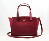 New Authentic Kate Spade WKRU5652 Patterson Drive Small Geraldine Satchel Handbag Black Cherry