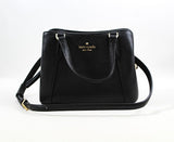 New Authentic Kate Spade WKRU6258 Jackson Small Triple Compartment Satchel Handbag Black