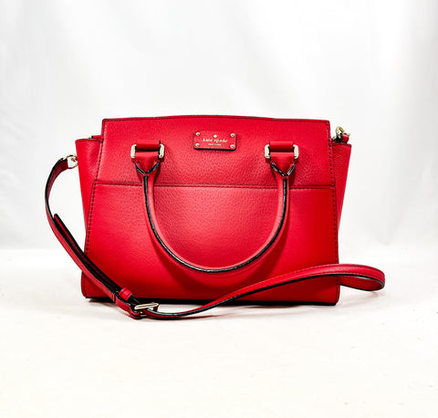 New Authentic Kate Spade WKRU5323 Grove Street Small Lana Satchel Handbag Red Carpet