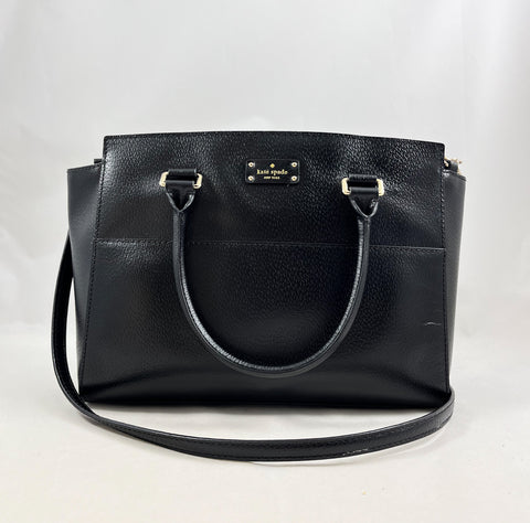 New Authentic Kate Spade WKRU5322 Grove Street Lana Satchel Handbag Purse Black