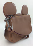 New Authentic Coach F59529 Wristlet In Glove Calf Leather With Mickey Ears Saddle