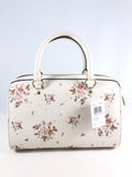 New Authentic Coach 91604 Canvas Rowan Rose Bouquet Satchel Chalk