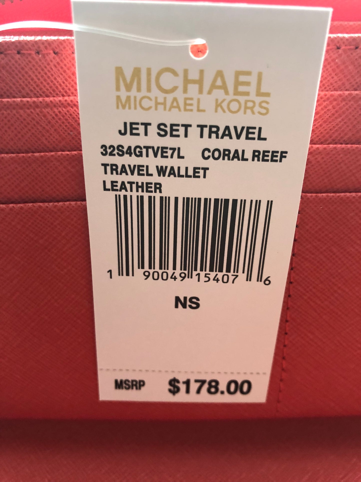 New Authentic Michael Kors Leather Jet Set Travel Travel Wallet