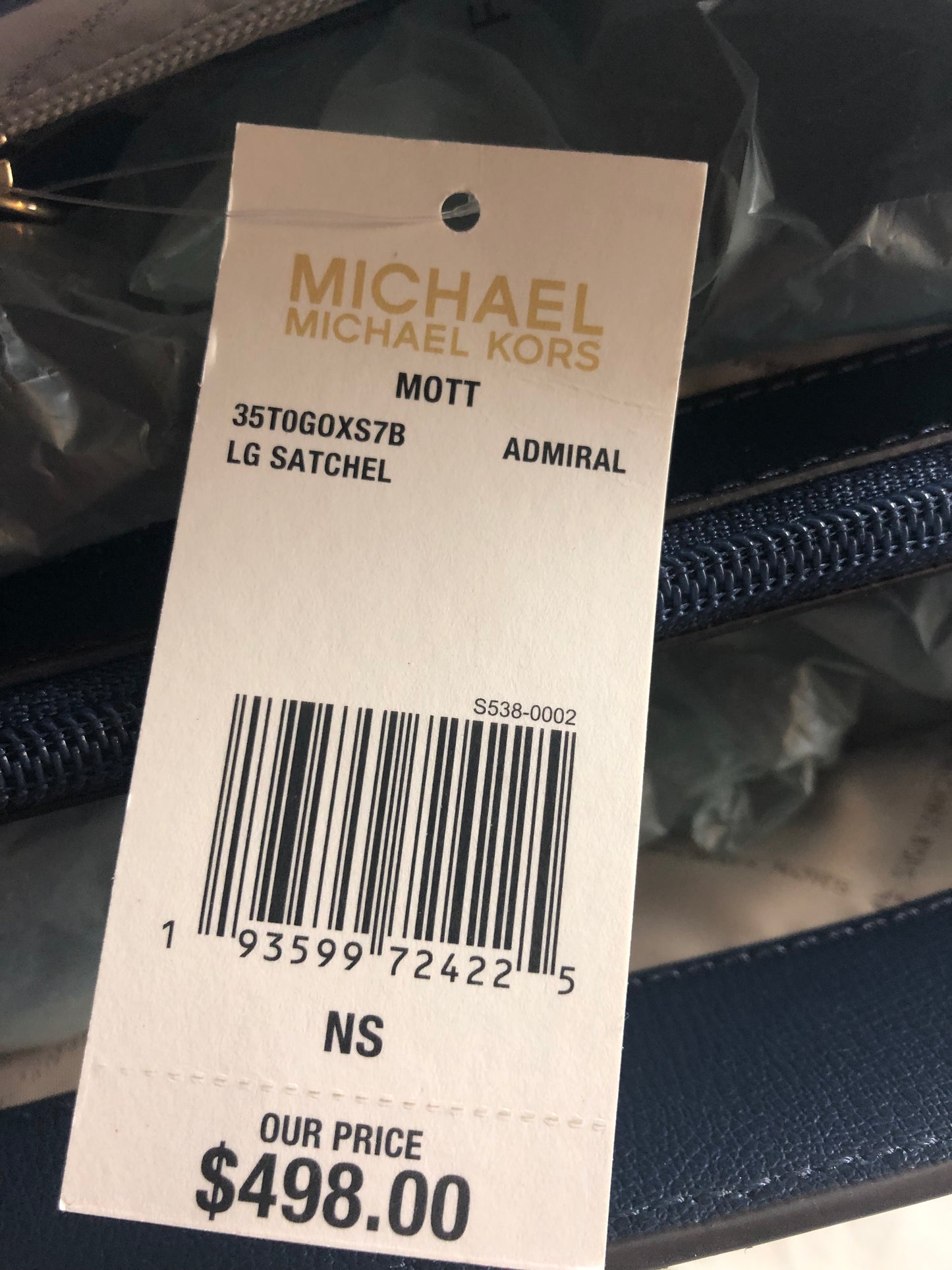 New Authentic Michael Kors Mott Large Satchel Shoulder Bag