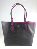 New Authentic Coach 5696 Signature Canvas City Tote Bag