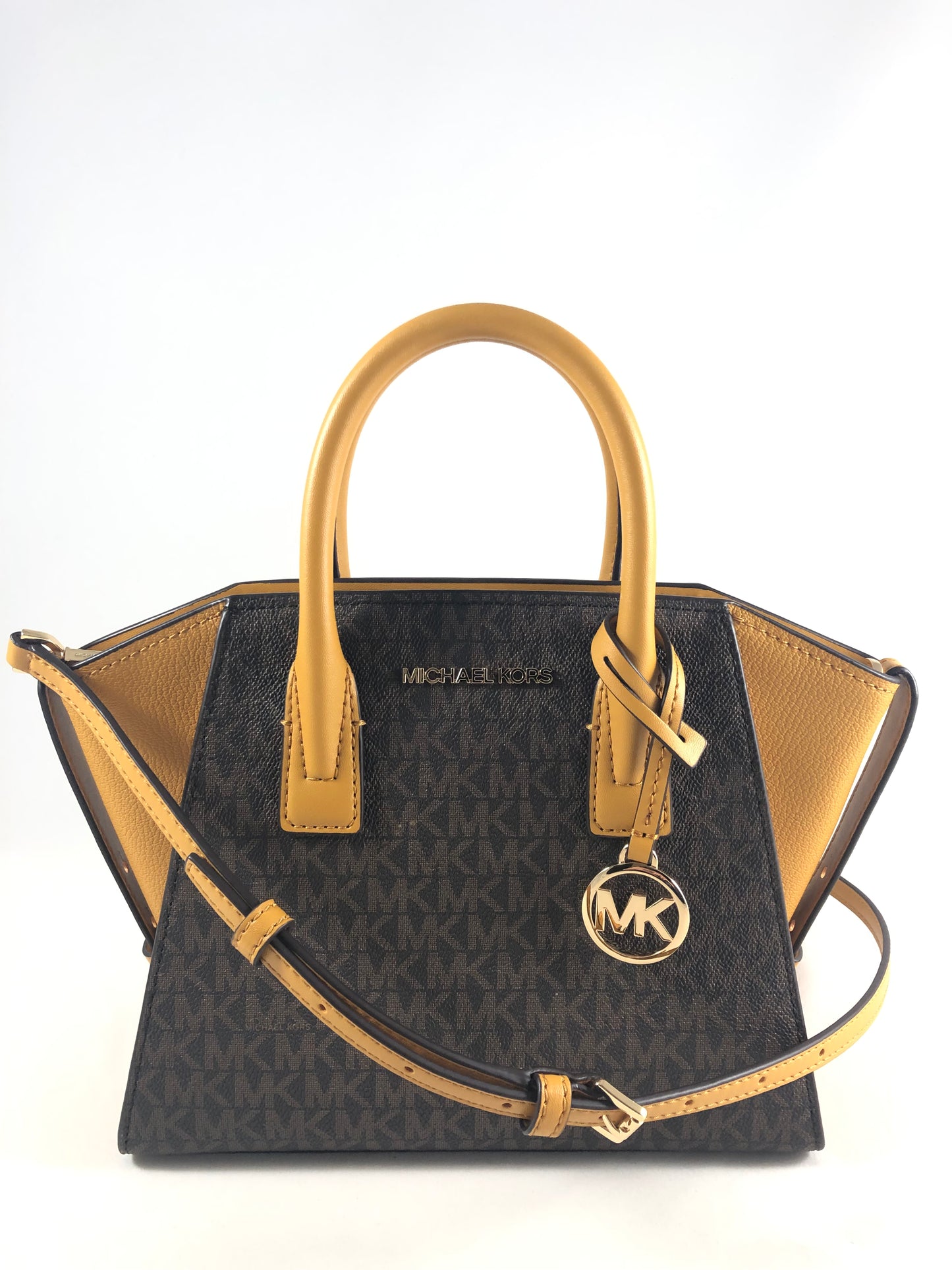 New Authentic Michael Kors Avril Small Top Zip Satchel Handbag Purse