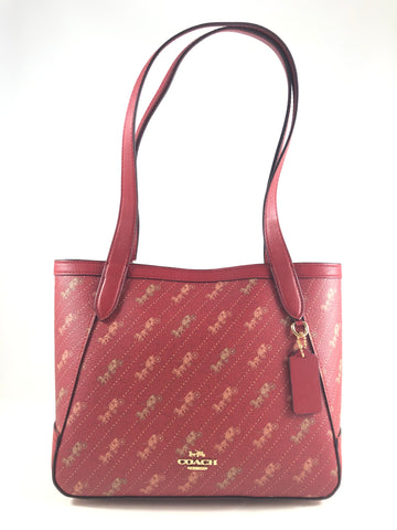 New Authentic Coach C4060 Diagonal Print Horse&Carriage Tote 27 Handbag